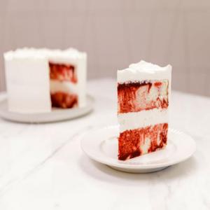 Red Velvet Marbled Chiffon Cake image