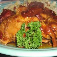 Simple 3 Step Slow Cooker Tangy Chicken With Heinz 57 Sauce image