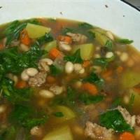 Savory Kale, Cannellini Bean, and Potato Soup image