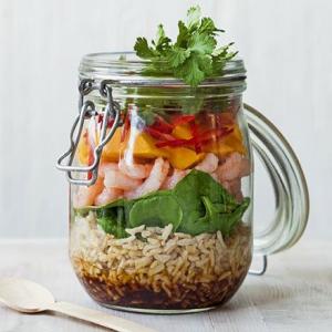 Prawn, rice & mango jar salad image