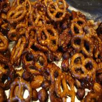 Spiced Glazed Nuts and Pretzel Mix image