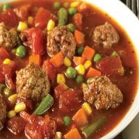 Mini Meatball and Vegetable Soup_image