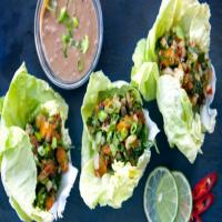 Grilled Apricot Lettuce Wraps with Thai Herbs image