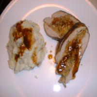 Pork Tenderloin with Mushroom Stuffing & Pan-seared Onion & Appl image