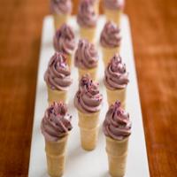 Mini Ice Cream Cone Cupcakes with Cream Cheese Frosting image