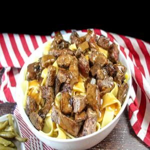 Beef Tips and Noodles image
