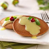 Gingerbread Pancakes with Warm Lemon Sauce_image