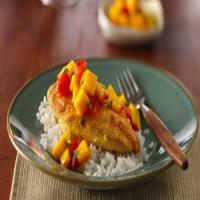 Crunchy Cornmeal Chicken with Mango-Peach Salsa_image