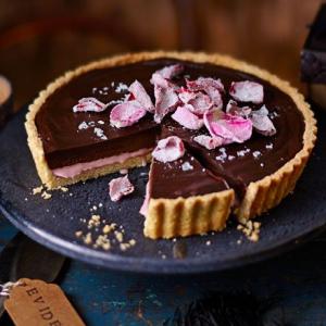 Chocolate & rose tart image