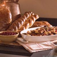 Cornbread and Pumpkin Challah Stuffing with Dried Fruit image