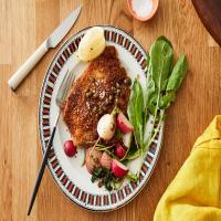 Crispy Pork Chops With Buttered Radishes Recipe image