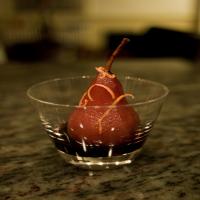 Spiced Wine Poached Pears image