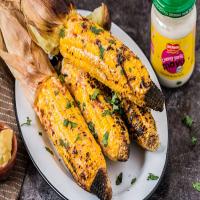 Mexican Grilled Corn Flavoured With Cheesy Garlic Mayo Recipe_image