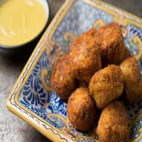 Red Pepper Crab Croquetas With Garlic-Almond Sauce image