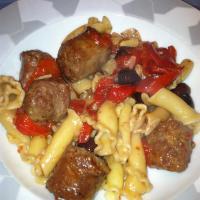Campanelle with Sausage and Roasted Red Peppers_image
