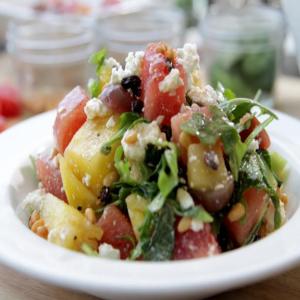 Watermelon Salad With Pomegranate Vinaigrette_image