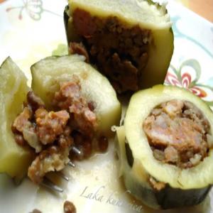 Zucchini Stuffed With Rice, Lentils, Parmesan Cheese and Fresh S image