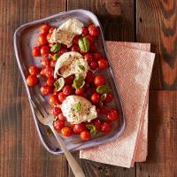 Roasted Tomatoes and Burrata Caprese Salad image