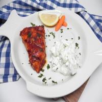 Grilled Swordfish Steaks with Cucumber Sauce image