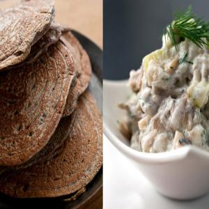 Blini With Smoked Herring Topping image