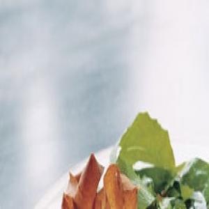 Dandelion Salad with Lardons and Goat Cheese Phyllo Blossoms image