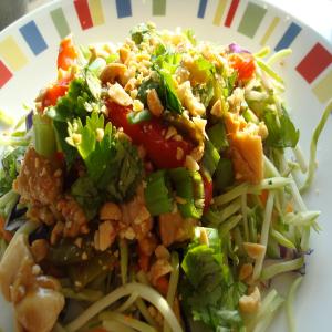 Chinese Stir-Fry over Crunchy Slaw_image