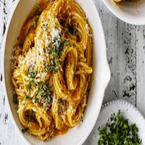 Roasted carrot and tomato spaghetti_image