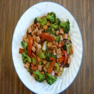 Tofu Hoisin With Broccoli, Red Pepper and Walnuts image