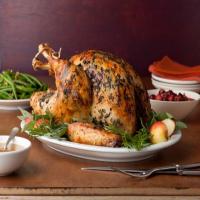 Brined Herb-Crusted Turkey with Apple Cider Gravy image