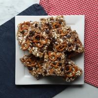 Chocolate Peanut Pretzel Popcorn Bars Recipe by Tasty_image