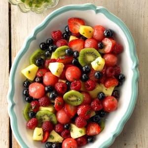 Mixed Fruit with Lemon-Basil Dressing_image