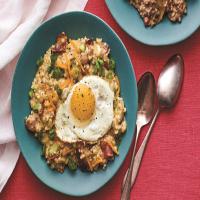 Slow Cooker Savory Oatmeal with Bacon, Scallions, and Cheddar_image