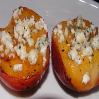 Grilled Nectarines With Bleu Cheese, Honey and Black Pepper image