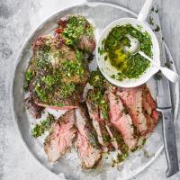 Mint chutney, barbecued lamb & potato salad image