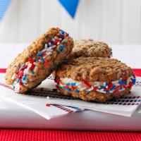 Oatmeal Cookie Ice Cream Sandwiches image