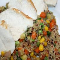 Quinoa With Veggies and Grilled Chicken Breast image
