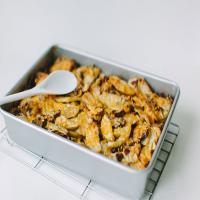 Sweet and Savory Apple-Bacon Bread Pudding_image