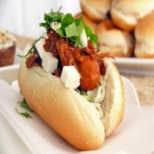 Pulled Pork Hot Dogs with Broccoli Slaw Recipe - (4.5/5) image
