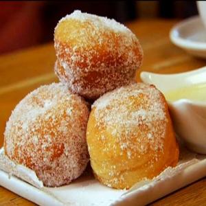 Raspberry Beignets with Vanilla Dipping Sauce image