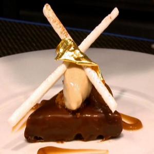 Chestnut and Whiskey Mousse with Chocolate and Walnut Biscuit and Chocolate Sauce_image