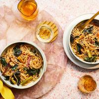 Whole-Wheat Pasta With Chard and Pine Nuts_image