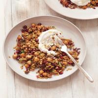 Freekeh with Caramelized Shallots, Chickpeas, and Yogurt image