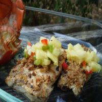 Grilled Mahi Mahi W. Honey-Macadamia Crust and Pineapple-Ginger_image