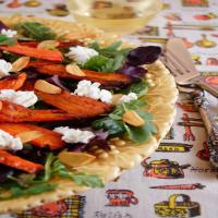 Roasted Carrot Salad with Arugula, Goat Cheese & Crispy Garlic Chips Recipe - (5/5) image
