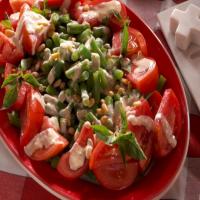 Fresh Bean and Tomato Salad with Creamy Caesar Vinaigrette_image