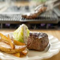 Steak Frites with Lemon and Pepper Seasoning and Easy Hollandaise image