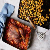 Roasted Apricot Chicken with Mint and Sage Butternut Squash_image
