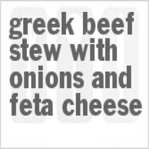Slow Cooker Greek Beef Stew With Onions And Feta Cheese_image