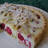White Chocolate-Raspberry Tart, With Almonds and Pistachios_image