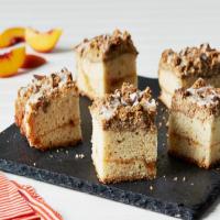 Bourbon-Glazed Peach Coffee Cake with Almond Crumbs_image